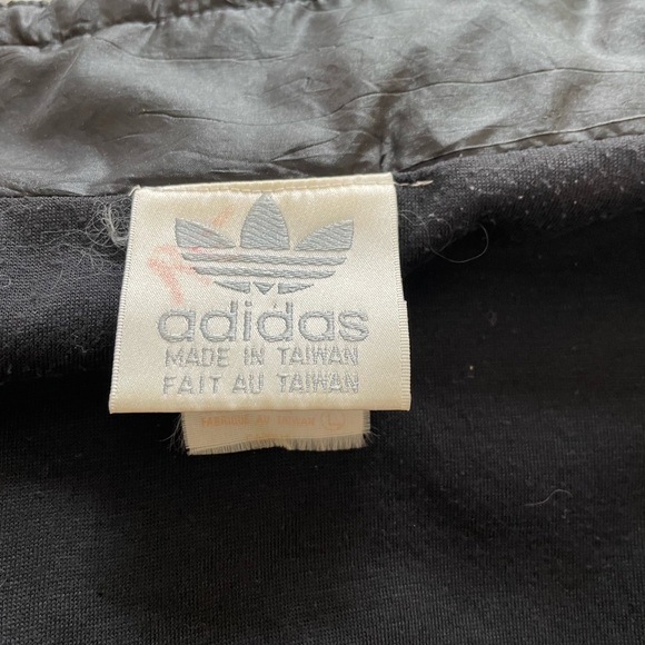 Vintage 80s adidas Satin Nylon Windbreaker Jacket,White Tag,Shiny, Hip Hop,Large - Picture 6 of 6